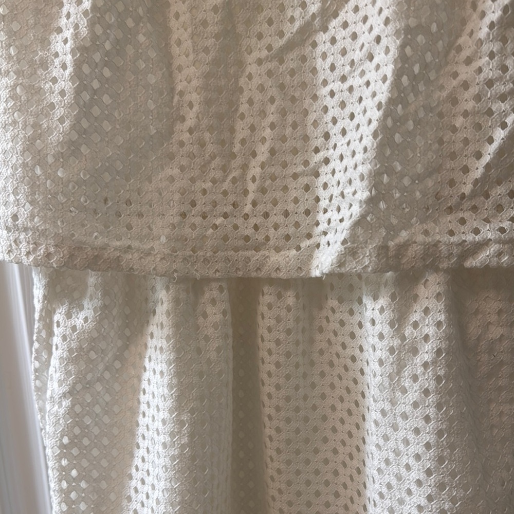 Ann Taylor Loft White Layered Eyelet Sundress Size 6 - Picture 5 of 6